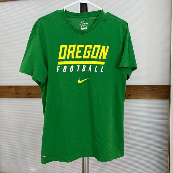 Nike Oregon Football Green Dri-Fit‎ Short Sleeve Tee T-Shirt Sz M - Picture 1 of 8